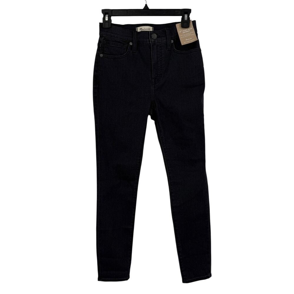 Madewell 10" high rise skinny jeans black size W 24